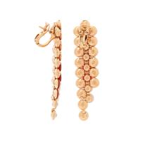 VAN CLEEF & ARPELS, ROSE GOLD AND GEMSTONE 'BOUTON D'OR' EARRINGS