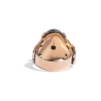 ANTIQUE, YELLOW GOLD AND AGATE RING