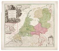 HOMANN, Johann Baptist (1663-1724). Belgii pars Septentrionalis communi noine Vulgo Hollandia. Nuremberg, [ca 1740].