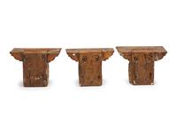 A Set of Three Giltwood Wall Brackets