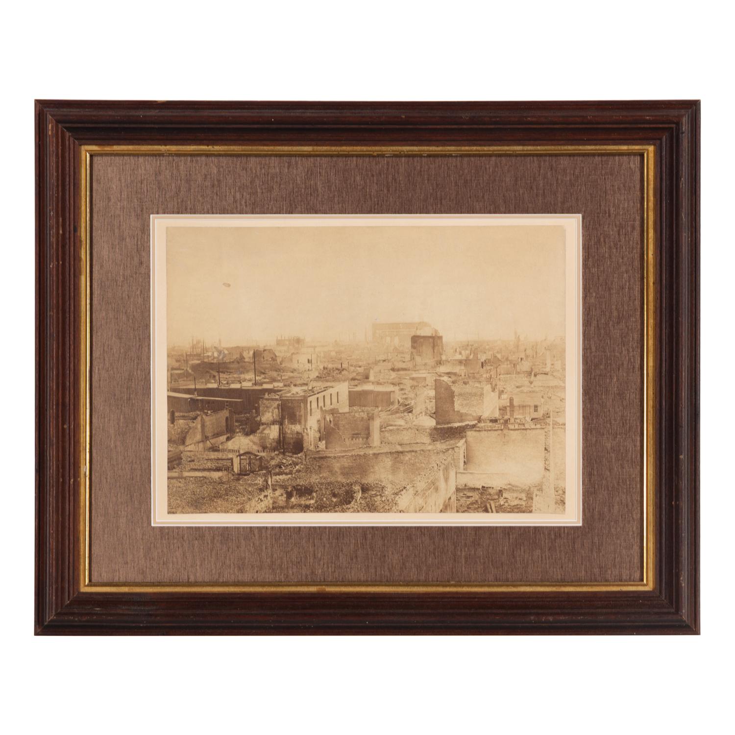 [Chicago Fire]. Smith, Joshua (1818-1891), photographer. Chicago, as seen after the great Conflagration . Washington, 1871.
