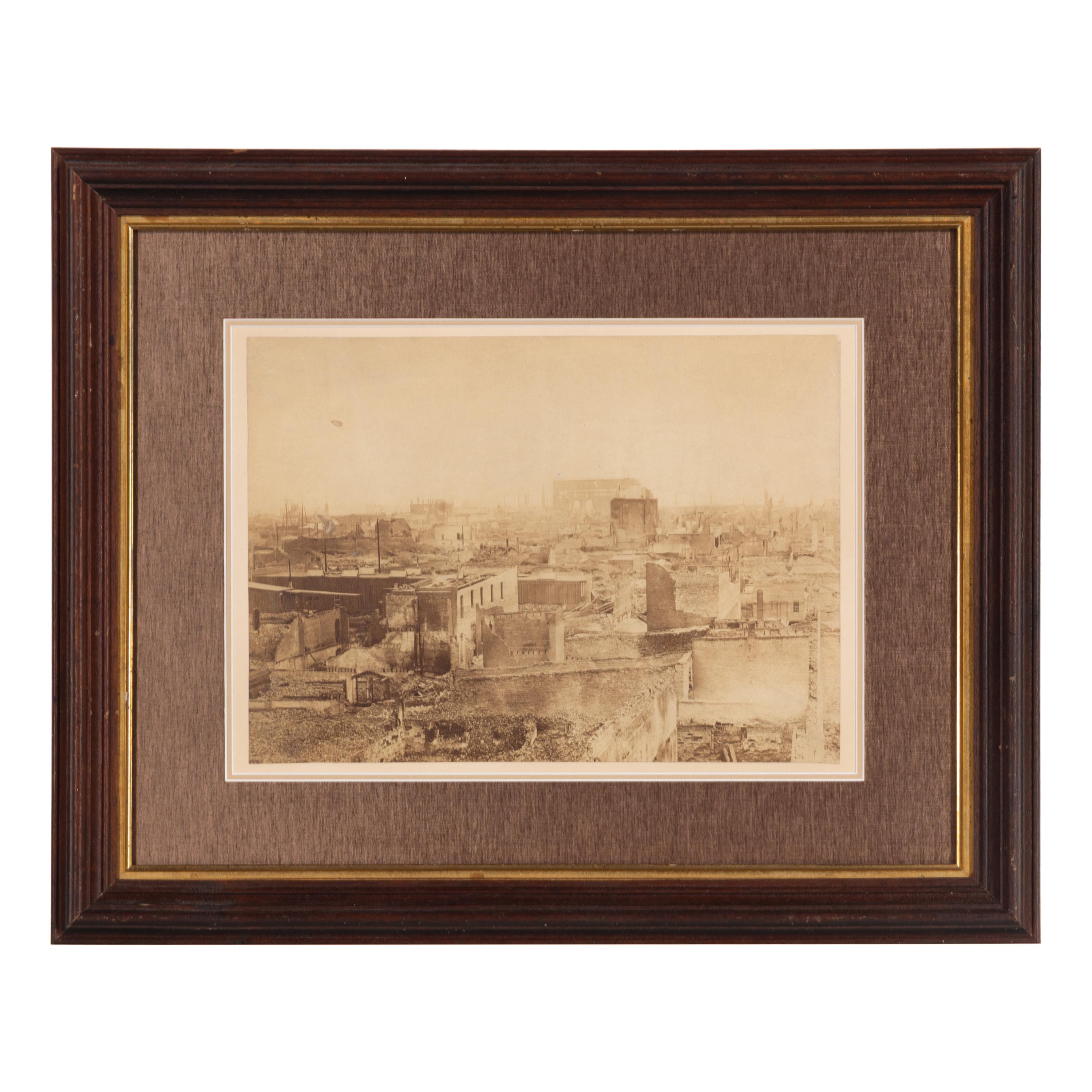 [Chicago Fire]. Smith, Joshua (1818-1891), photographer. Chicago, as seen after the great Conflagration . Washington, 1871.