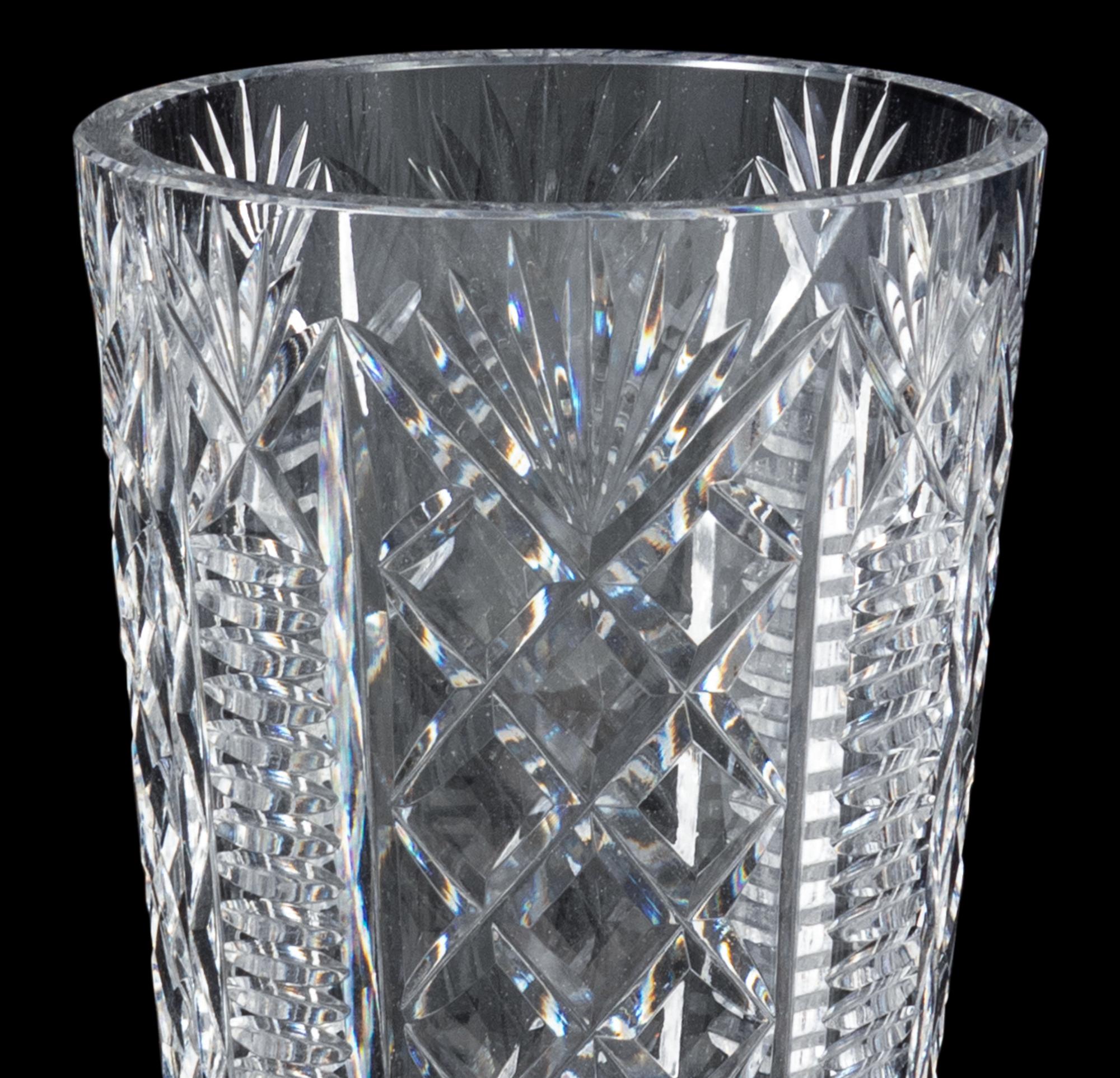Three Waterford Cut Glass Vases