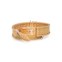 UTI WATCH CO., 18K YELLOW GOLD AND DIAMOND SURPRISE WRISTWATCH