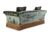 A Velvet-Upholstered Two-Seat Sofa