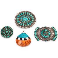 Navajo, Zuni, and Pueblo Pins / Pendants