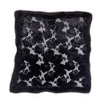 J. Mendel Velvet Evening Wrap With Fox Fur Trim