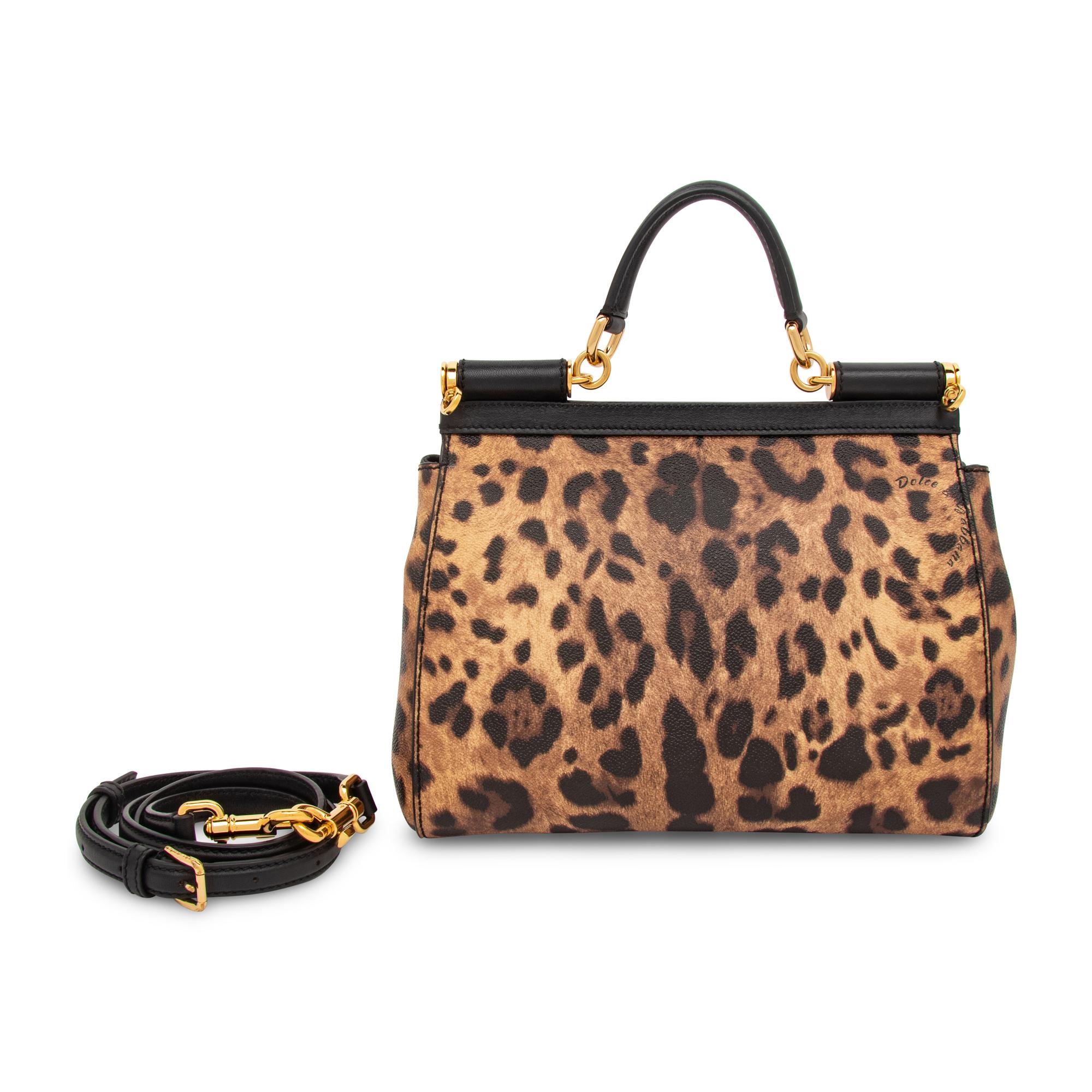 DOLCE & GABBANA, CHEETAH-PRINT LEATHER BAG