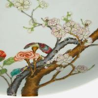 A large Chinese enameled porcelain floral charger 琺瑯彩過枝花卉大盤 Yongzheng six-character mark ?????????