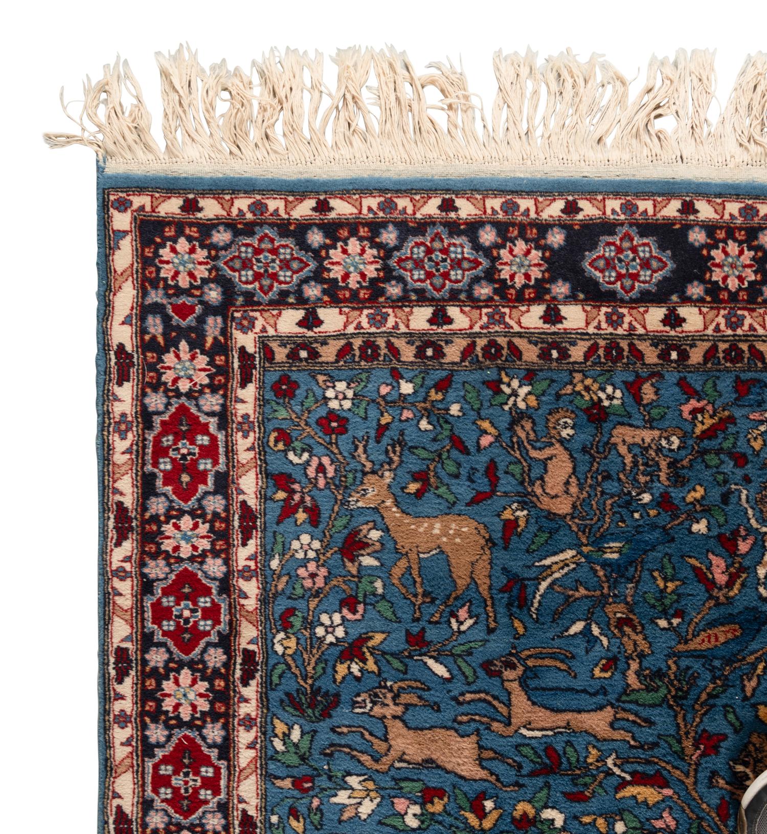 A Persian Pictorial Wool Rug