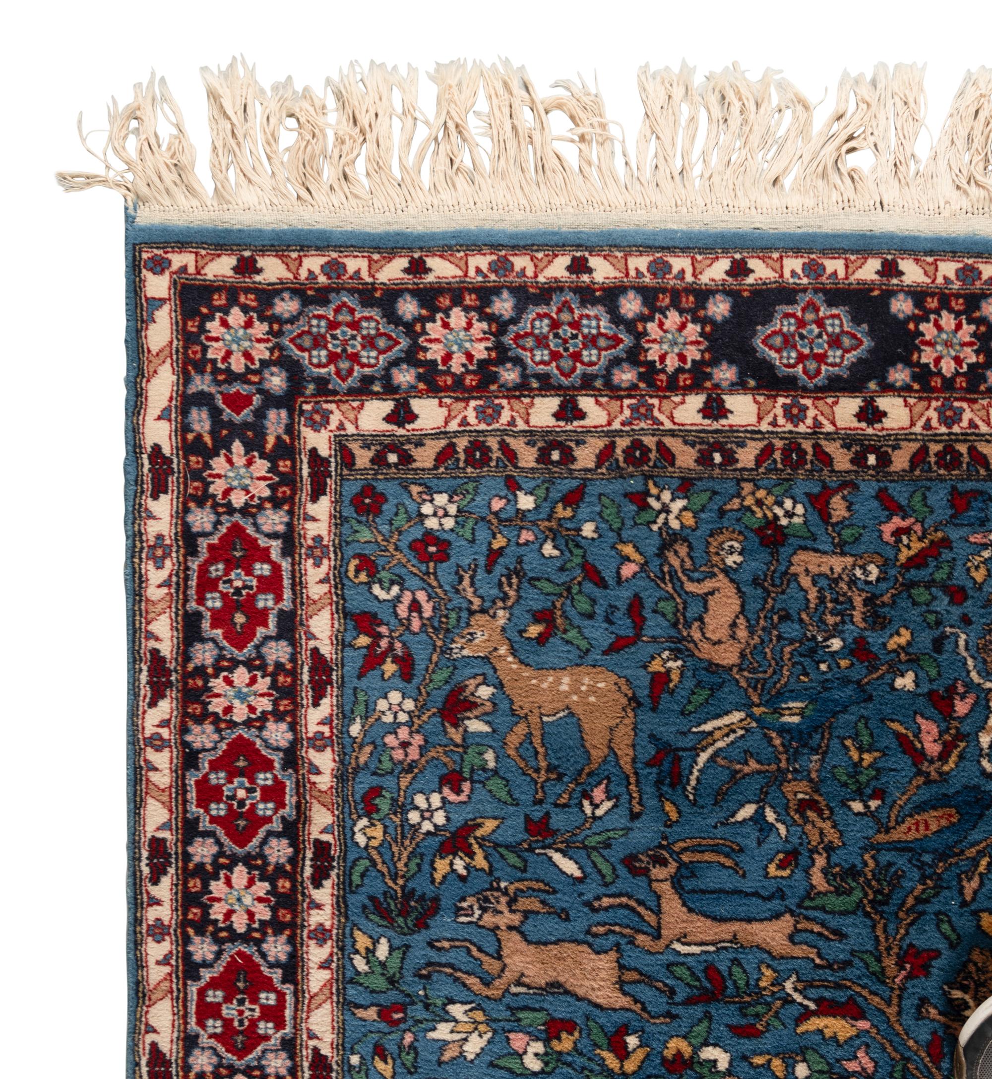 A Persian Pictorial Wool Rug