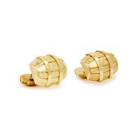 YELLOW GOLD BARREL CUFFLINKS