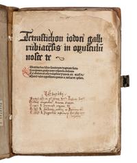CARTHUSIENSIS, Johannes. Nosce te. Add: Corona senum; De immensa caritate Dei; De humilitate interiori et patientia vera; Flos vitae . Heidelberg: [Heinrich Knoblochtzer, after 6 July 1489].