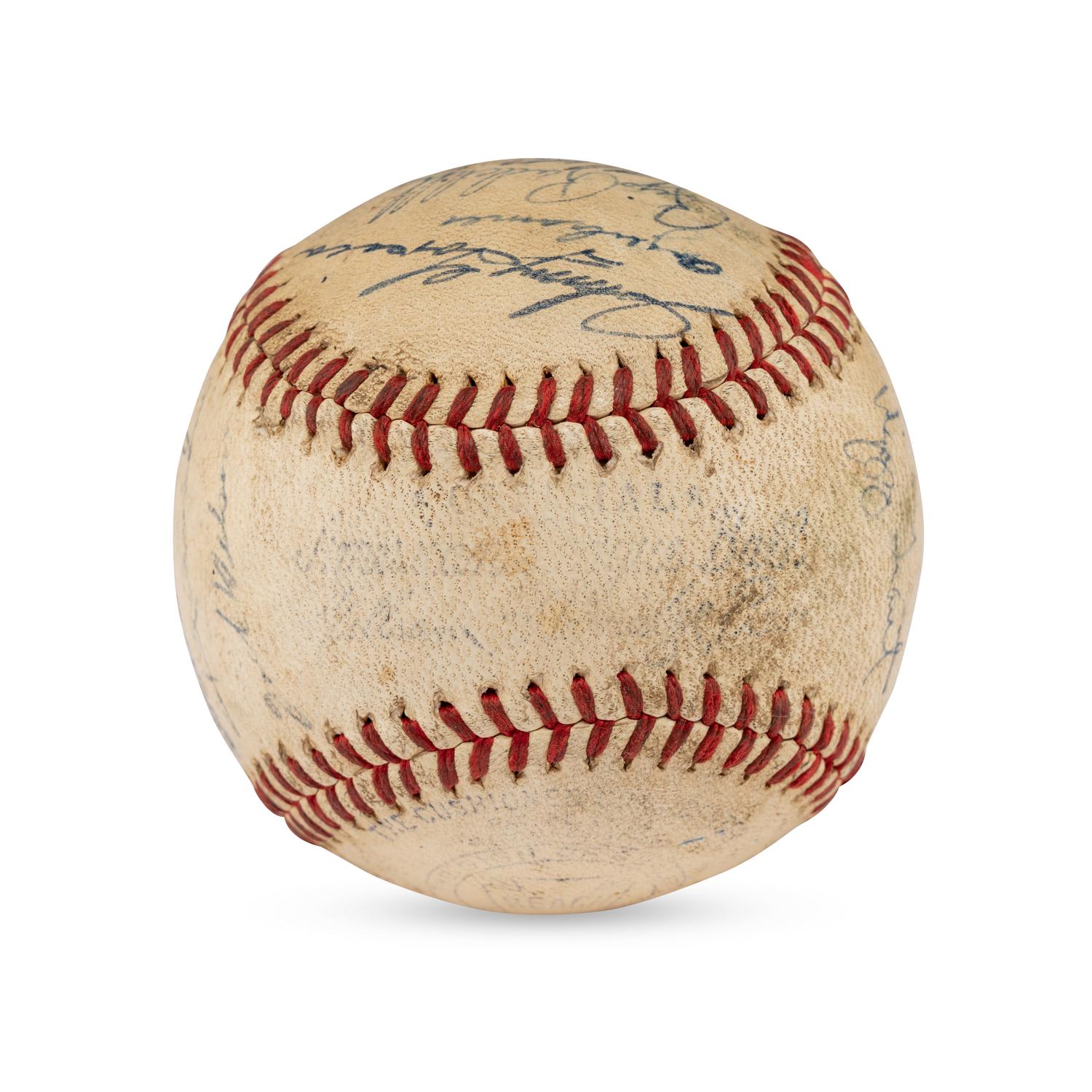 A 1942 Detroit Tigers Team Signed Autograph Baseball Featuring Charlie Gehringer (JSA Letter of Authenticity),