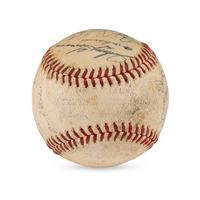 A 1942 Detroit Tigers Team Signed Autograph Baseball Featuring Charlie Gehringer (JSA Letter of Authenticity),