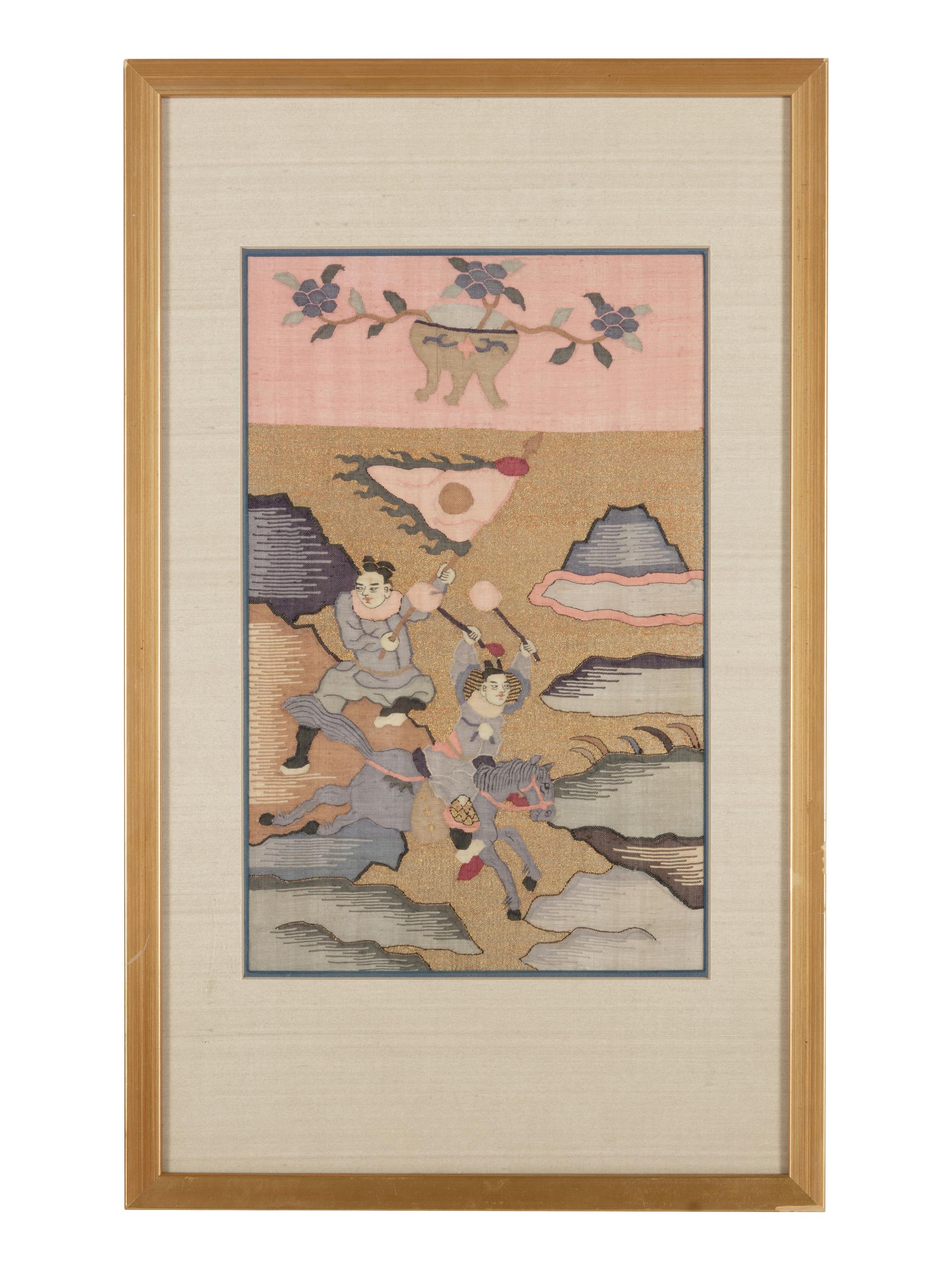 10 Chinese Embroidered and Woven Silk Articles