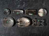 Assortment of Navajo Belt Buckles and Pins