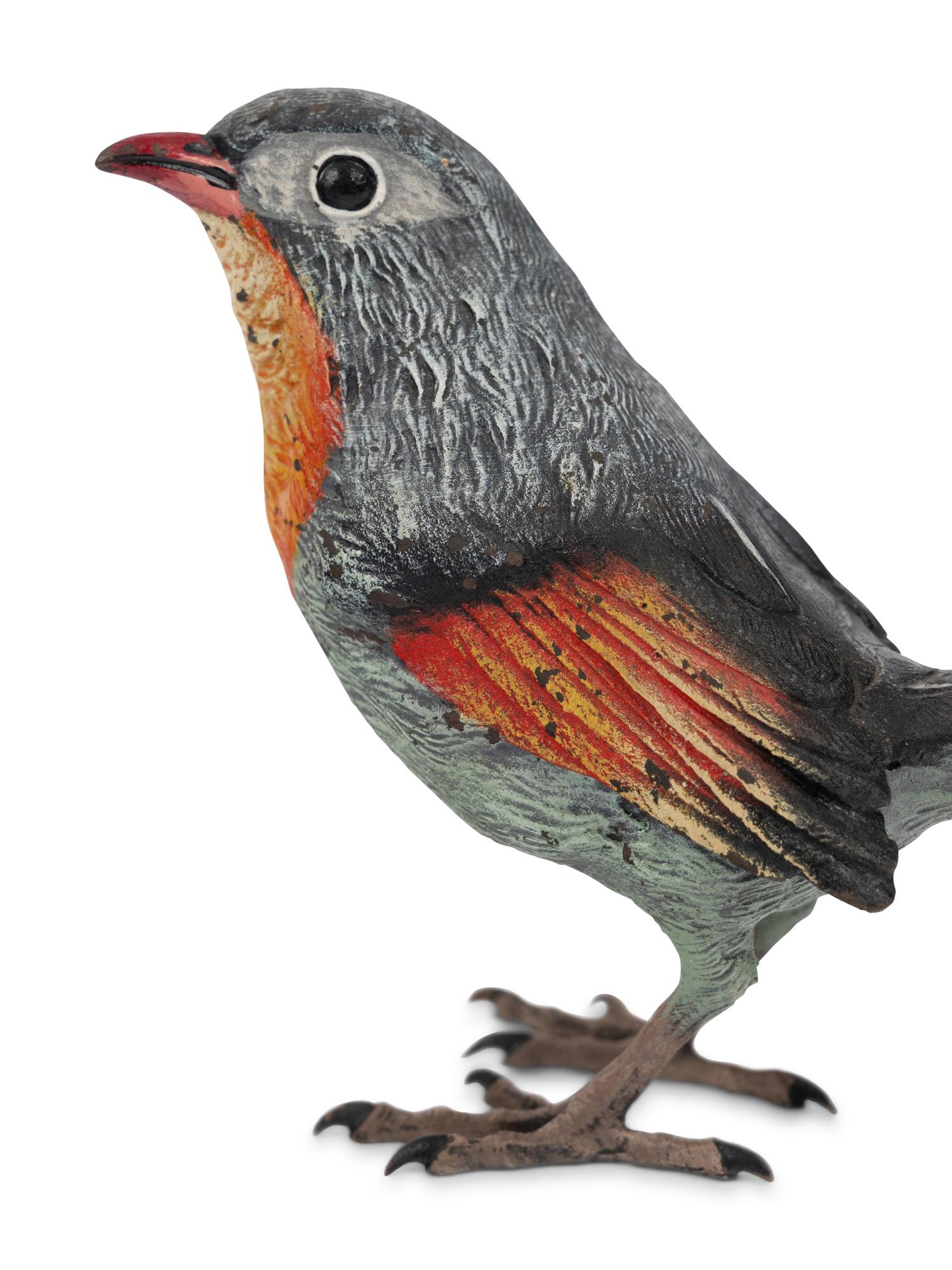 A Franz Xavier Bergman Cold-Painted Bronze Bird