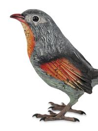 A Franz Xavier Bergman Cold-Painted Bronze Bird