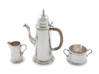 An Irish Silver Three-Piece Coffee Service