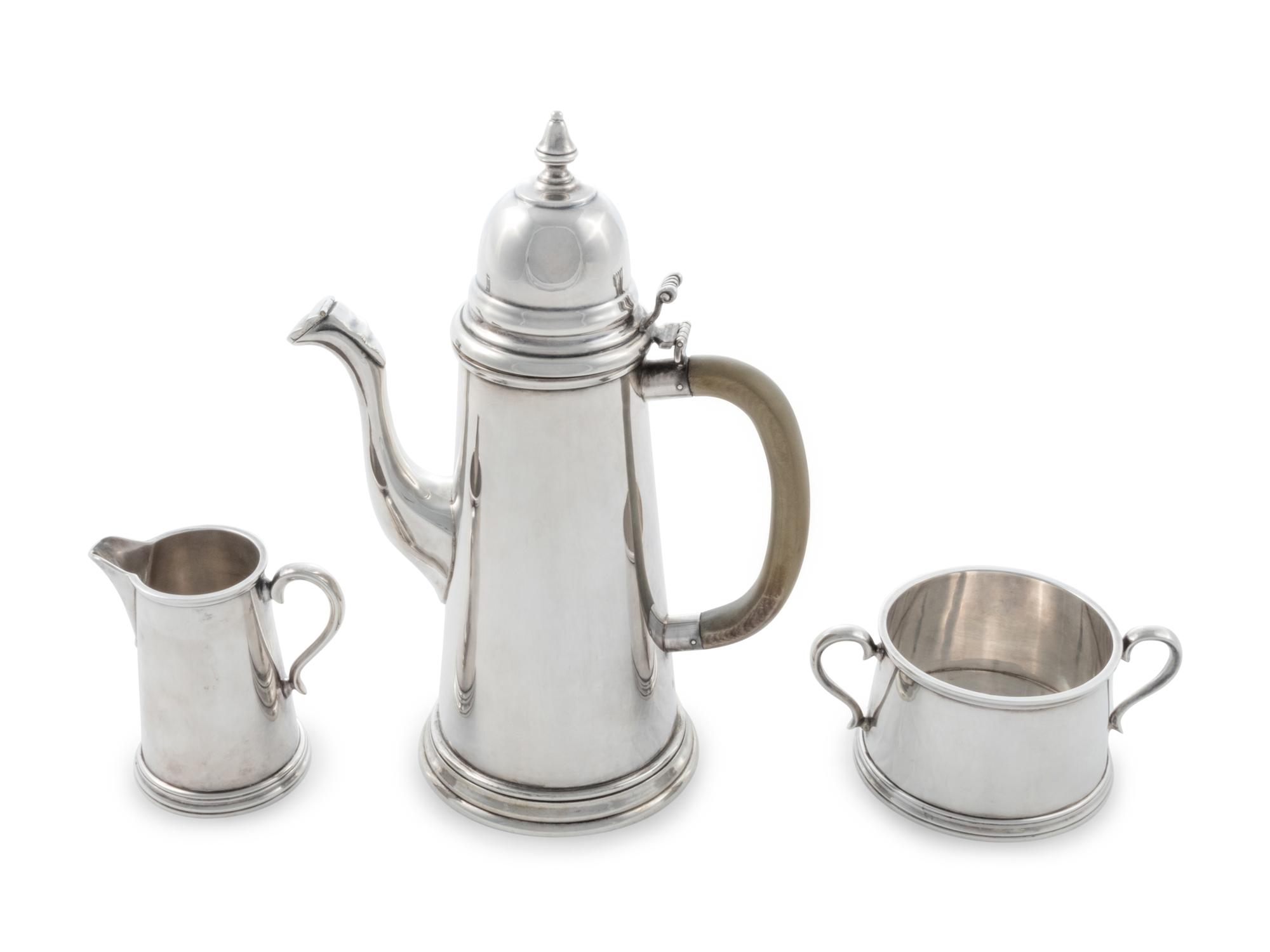 An Irish Silver Three-Piece Coffee Service