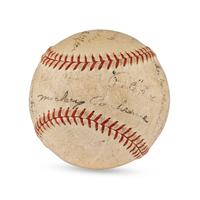 A 1934 Detroit Tigers Team Signed Autograph Baseball (Beckett Authentication Services Letter of Authenticity)
