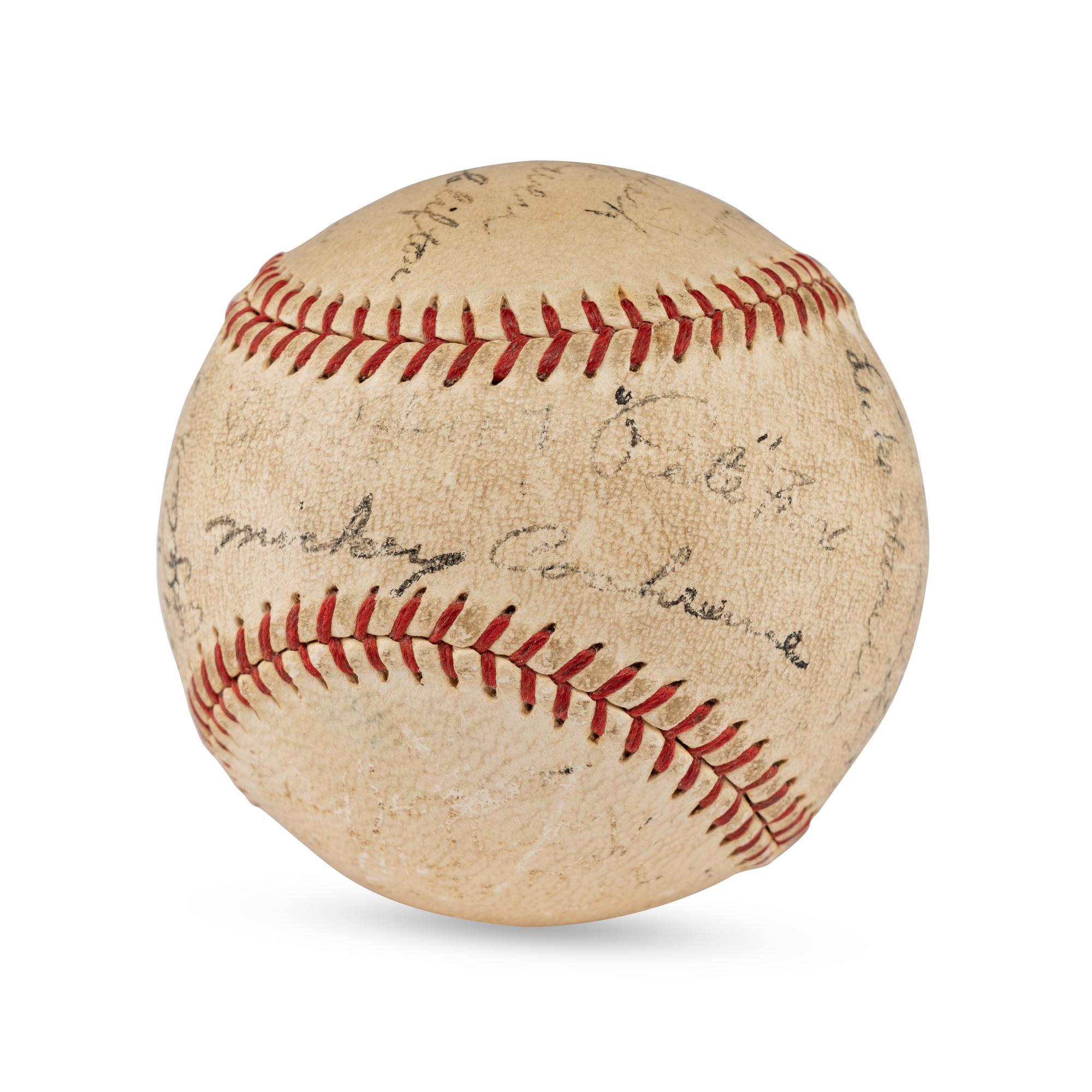 A 1934 Detroit Tigers Team Signed Autograph Baseball (Beckett Authentication Services Letter of Authenticity)