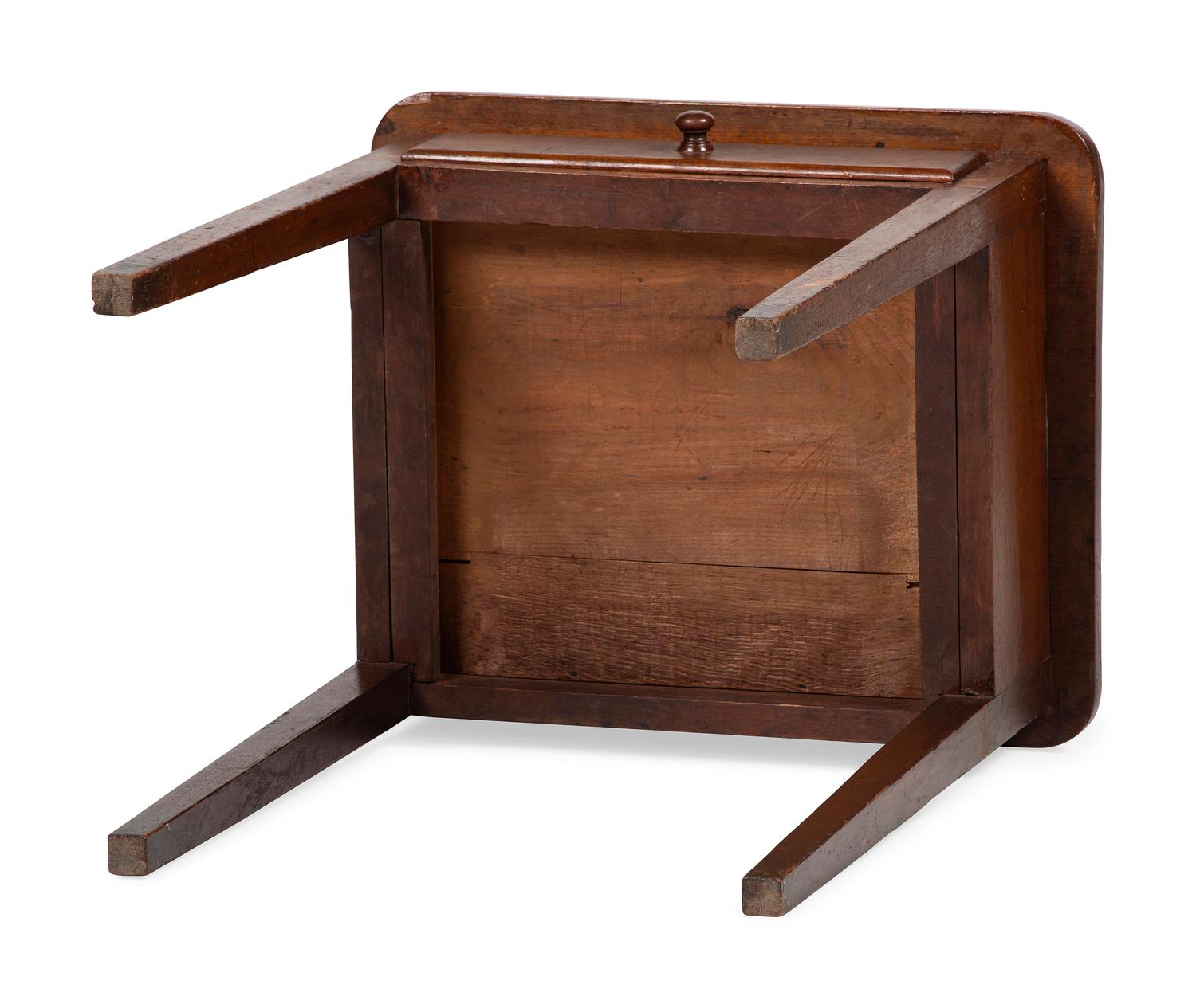 A Federal Urn and Vine Inlaid Walnut One-Drawer Work Table