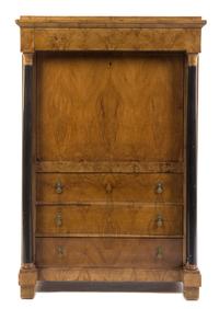A Biedermeier Secretaire a Abattant Height 64 x width 42 x depth 20 inches. — 19TH CENTURY