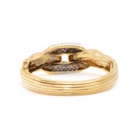 YELLOW GOLD AND DIAMOND BANGLE BRACELET
