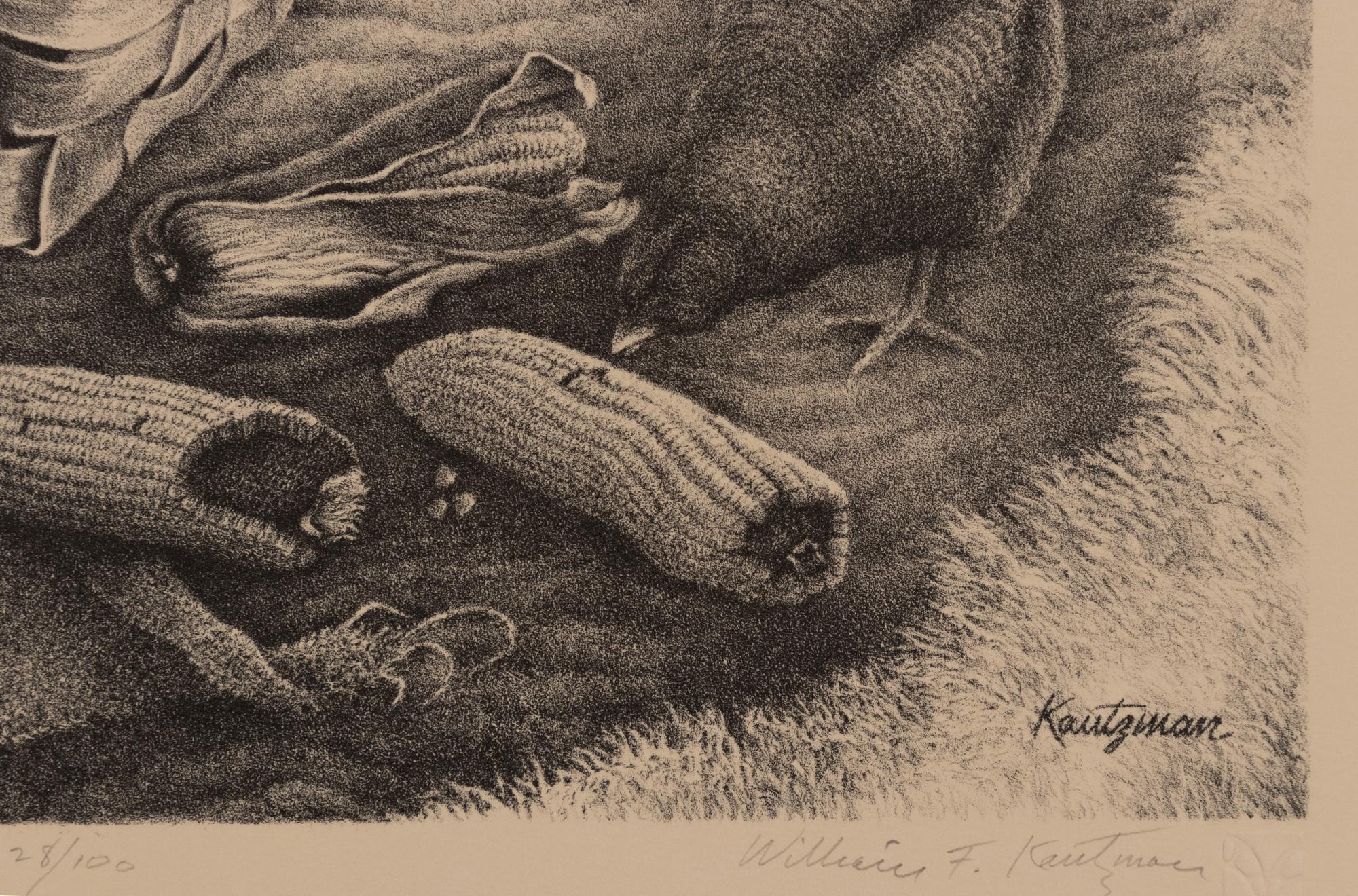 A group of three prints ( Evening Chores; Posting the Letter; Thief in the Corn )