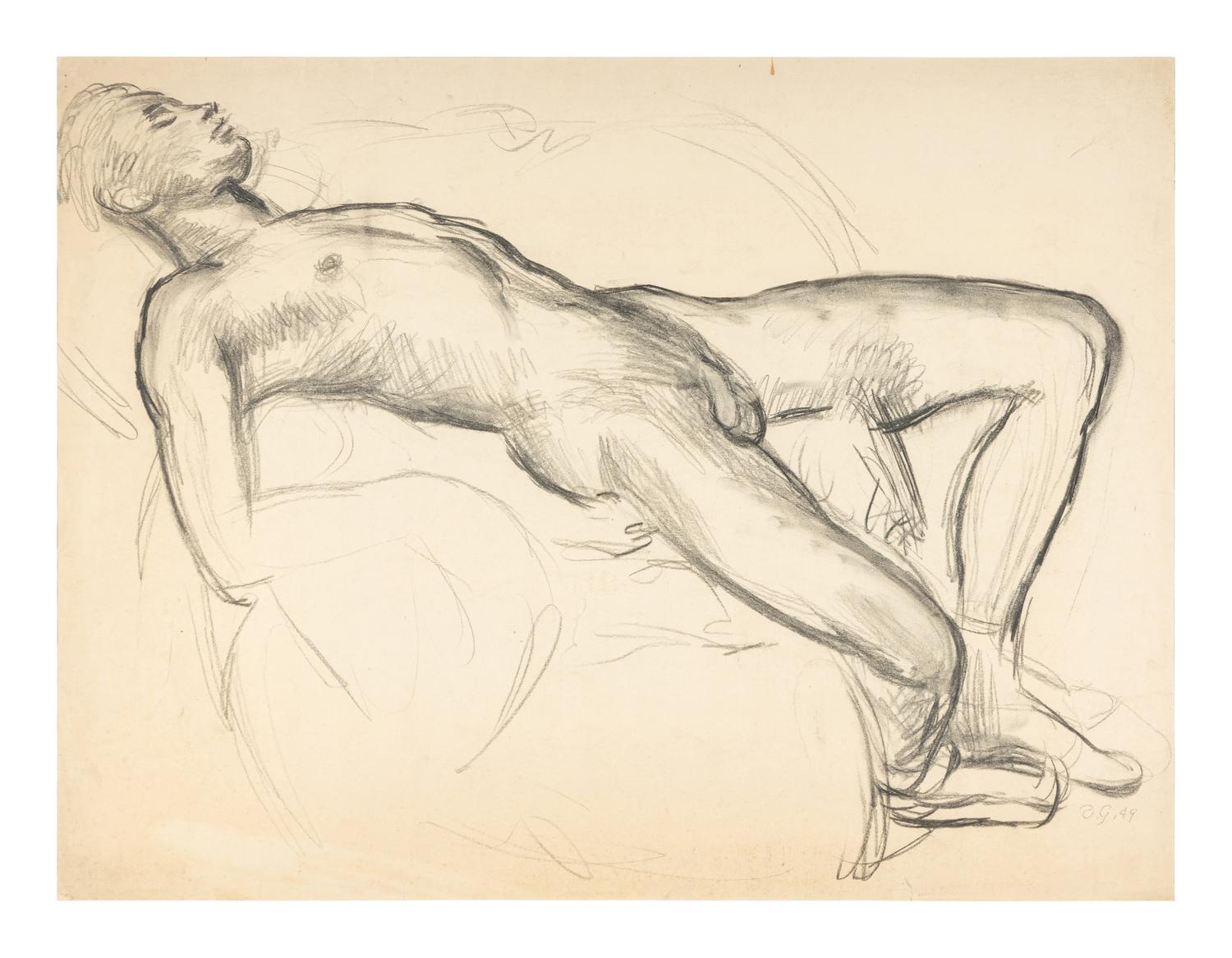 Reclining Male Nude , 1949