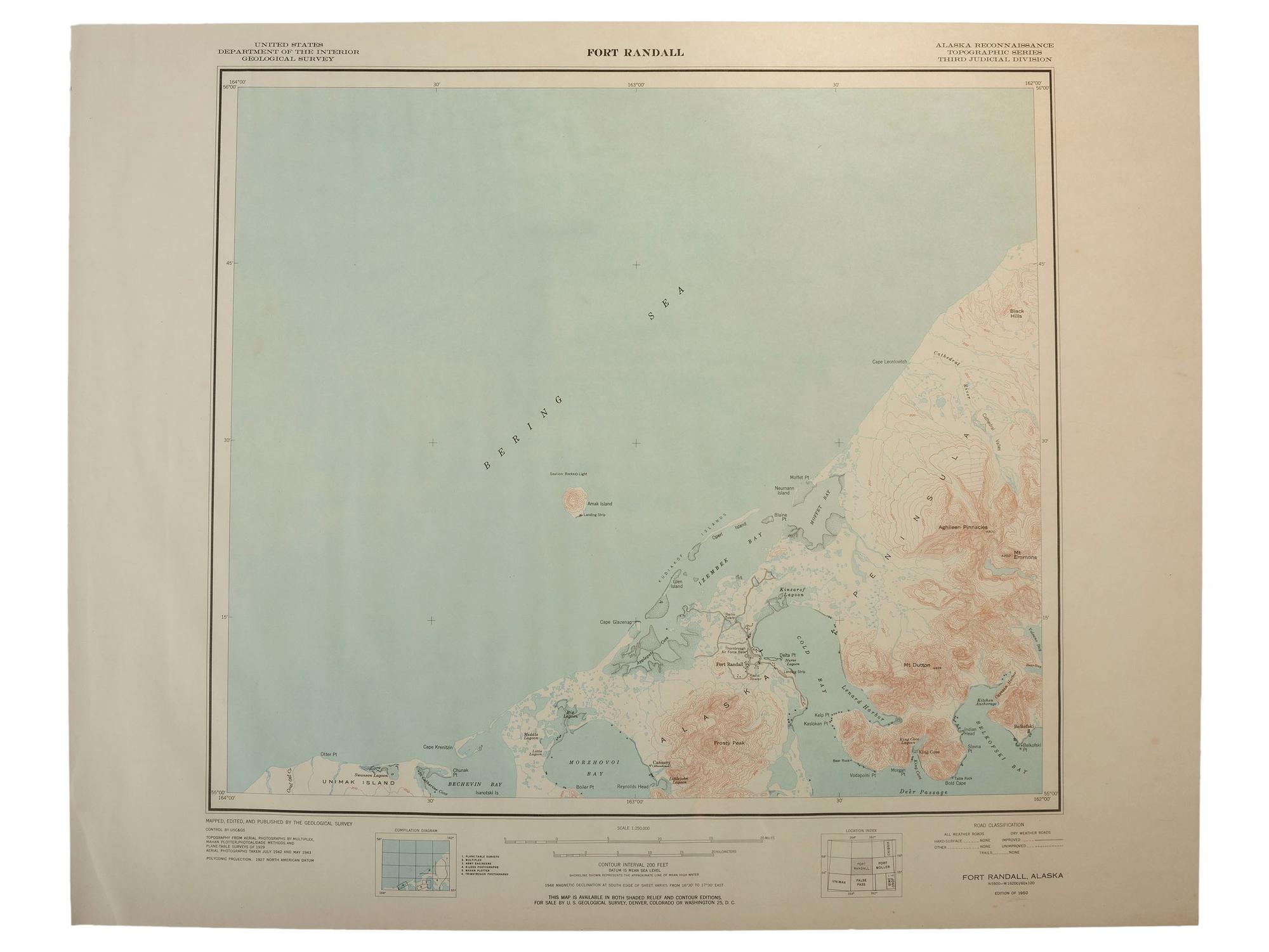 [MAPS]. A group of 11 US Geological survey maps of Alaska.
