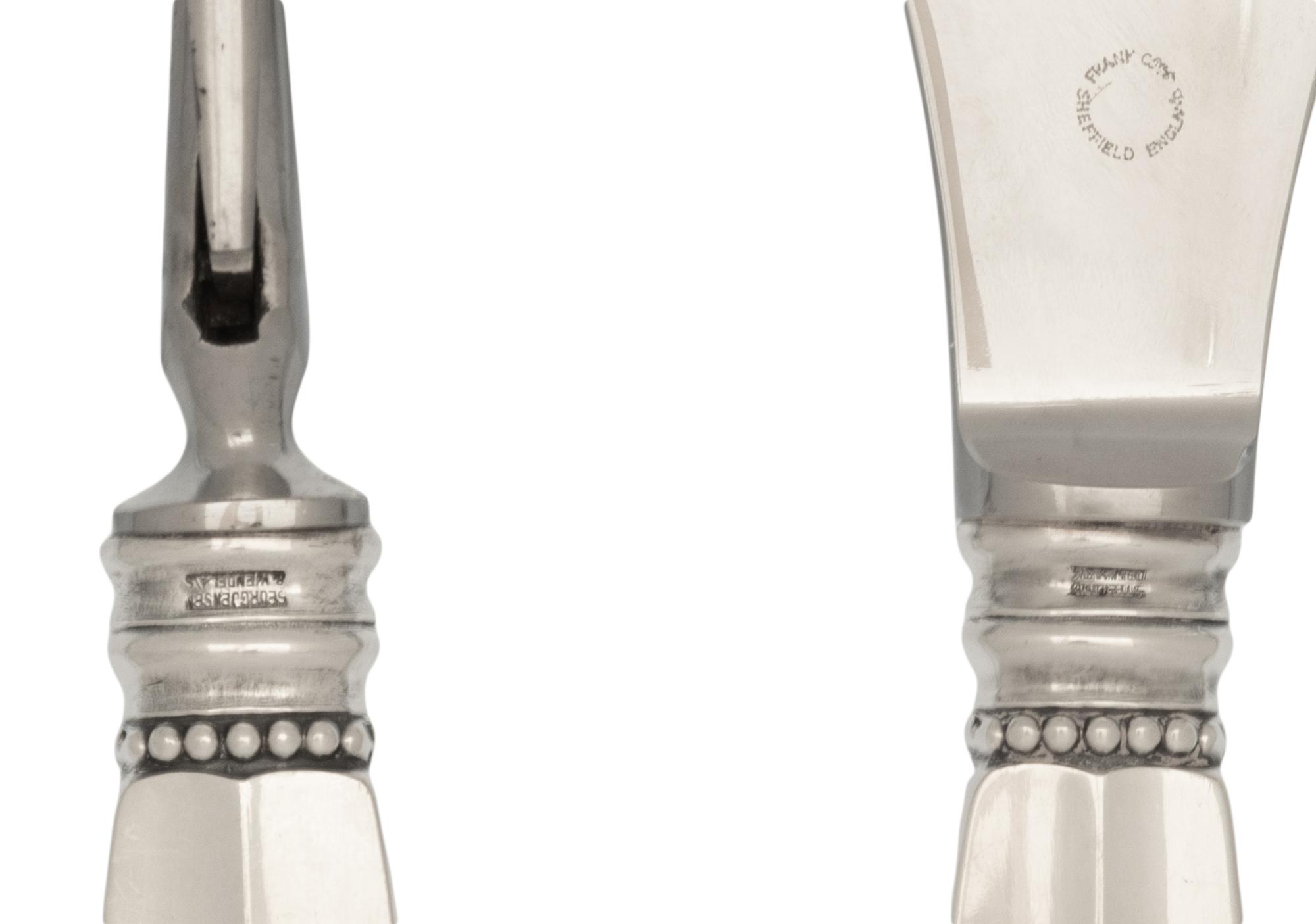 A Group of Six Georg Jensen Acanthus Silver Flatware Articles