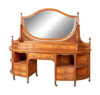 An Edwardian Satinwood Dressing Table and Mirror
