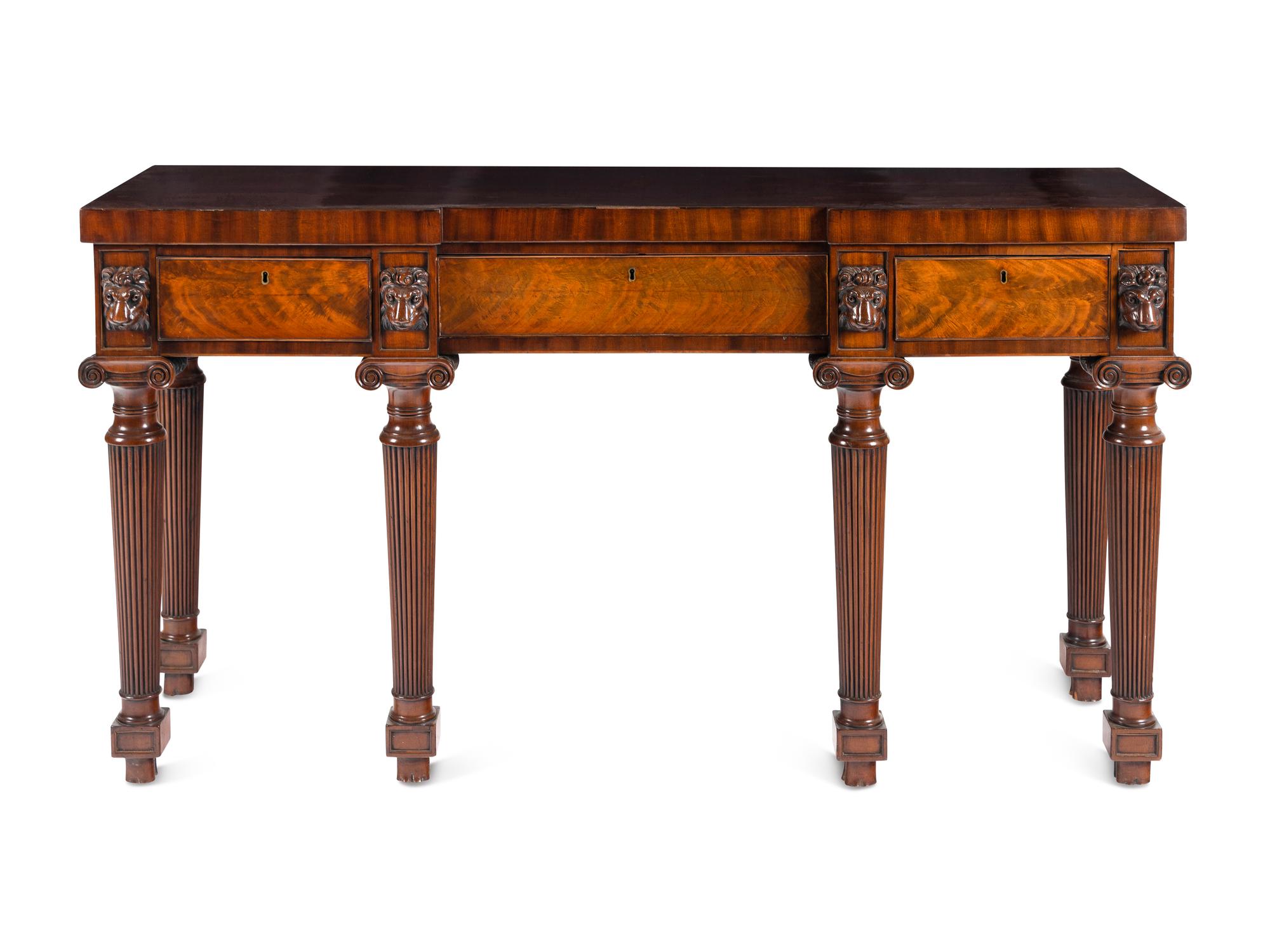 An Edwardian Carved Mahogany Serving Table
