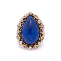 LAPIS LAZULI AND DIAMOND RING