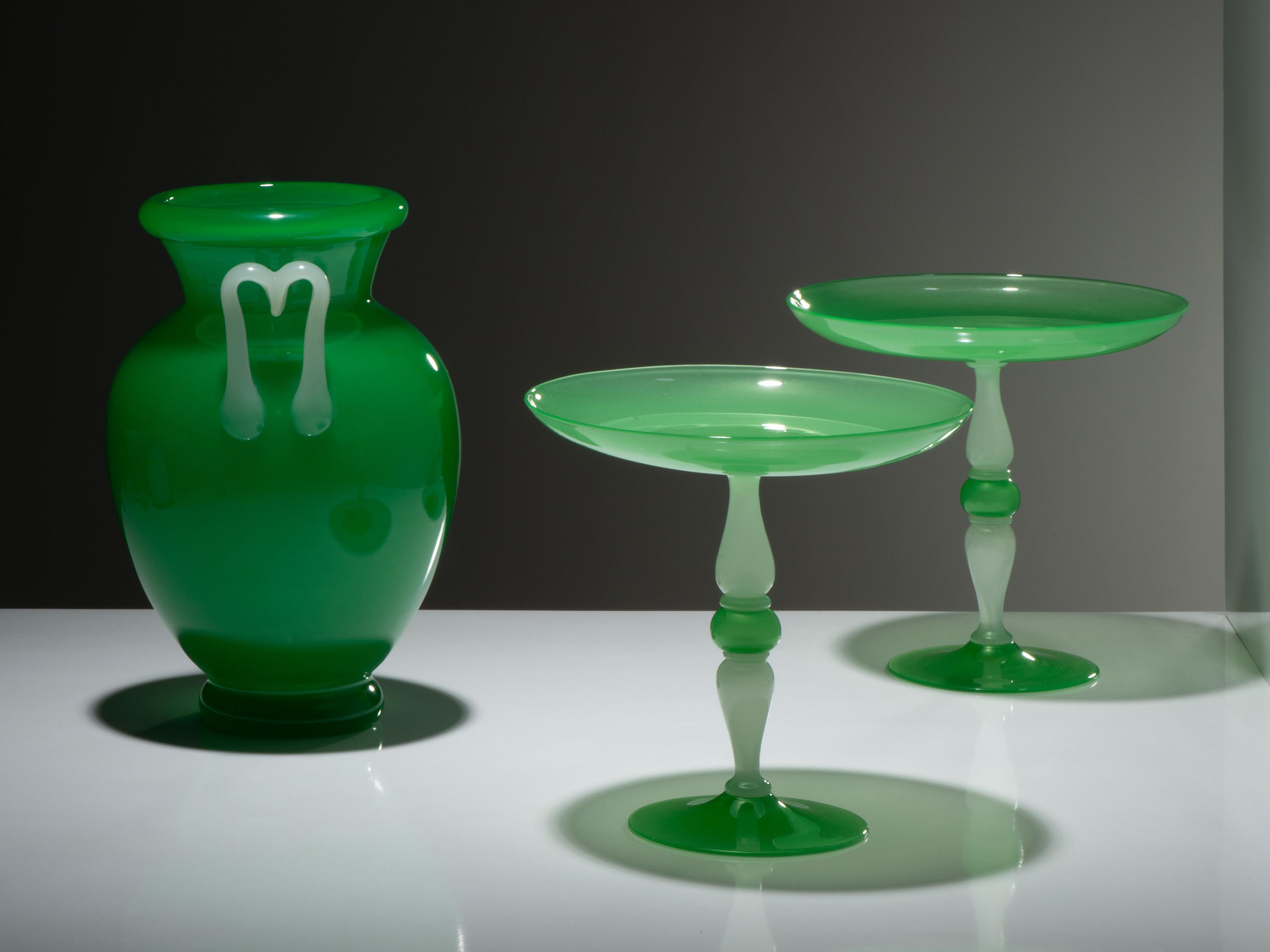 Pair of Compotes and Vase