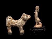 Two Chinese Pottery Figures