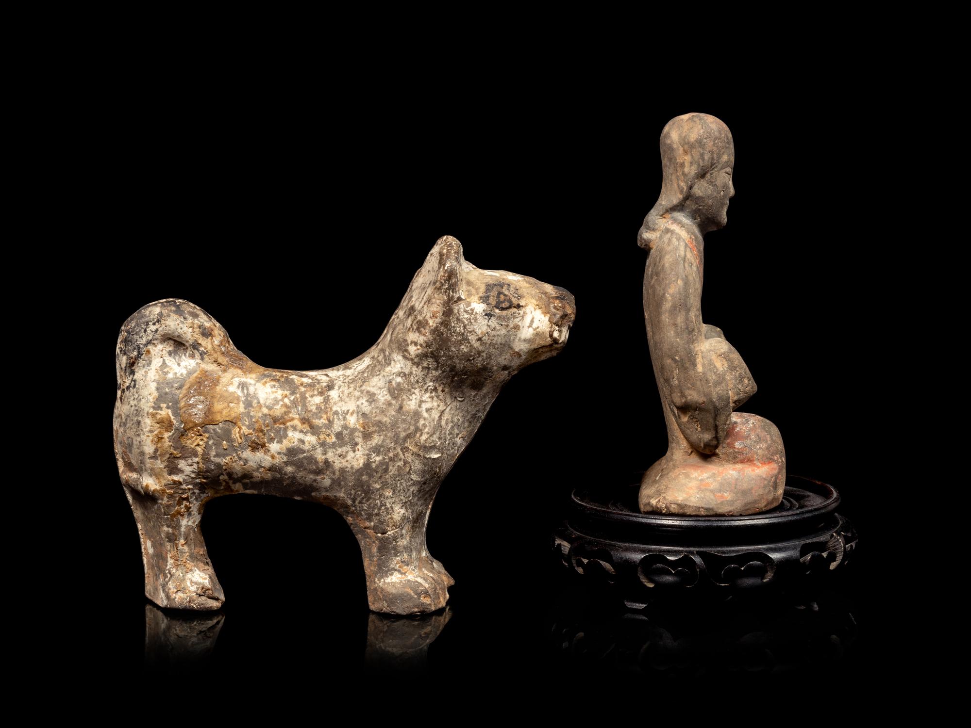 Two Chinese Pottery Figures