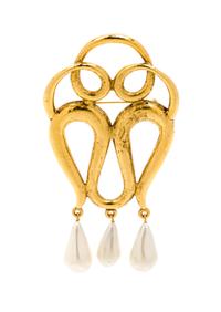 A Chanel Goldtone Brooch,