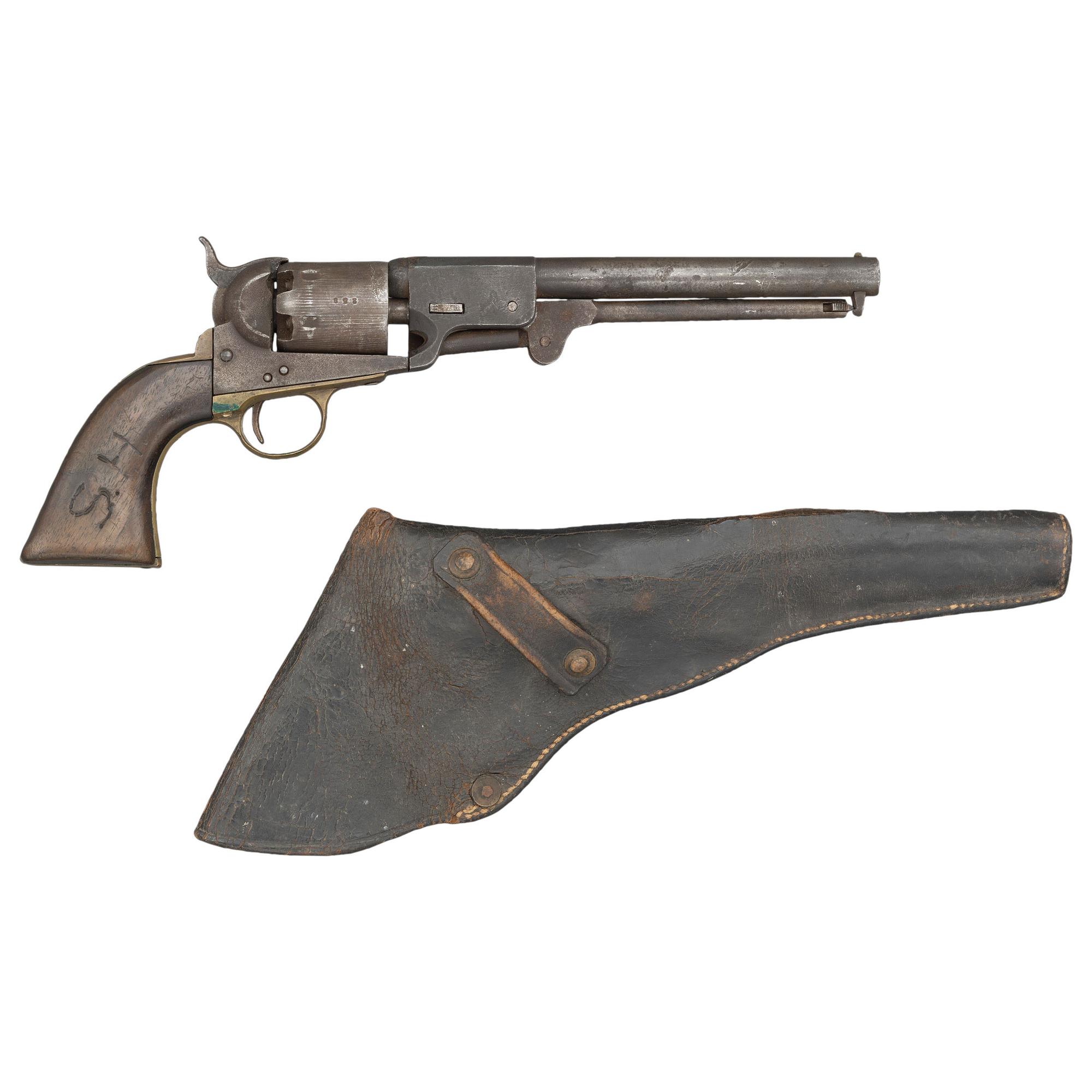 "Leech & Rigdon" Marked Replica Percussion Revolver & Period Holster