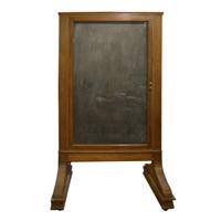 An Oak and Glass Display Board from Chicago's Union Station 47" W x 31" D x 81" H — United States, 20th Century