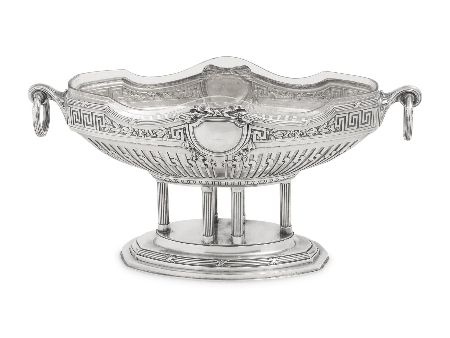A German Silver Pedestal Center Bowl