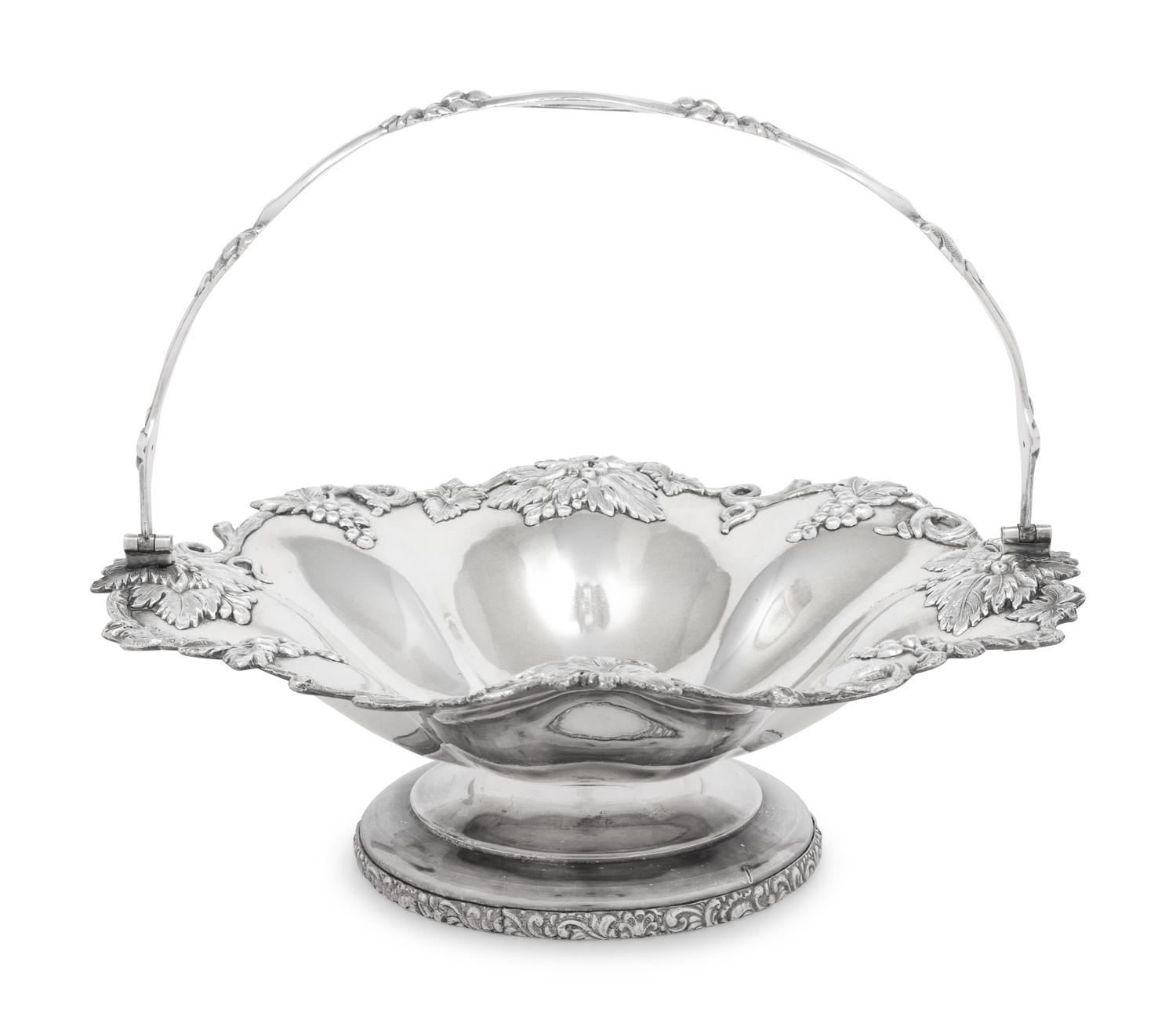 A Polish Silver-Plate Fruit Bowl