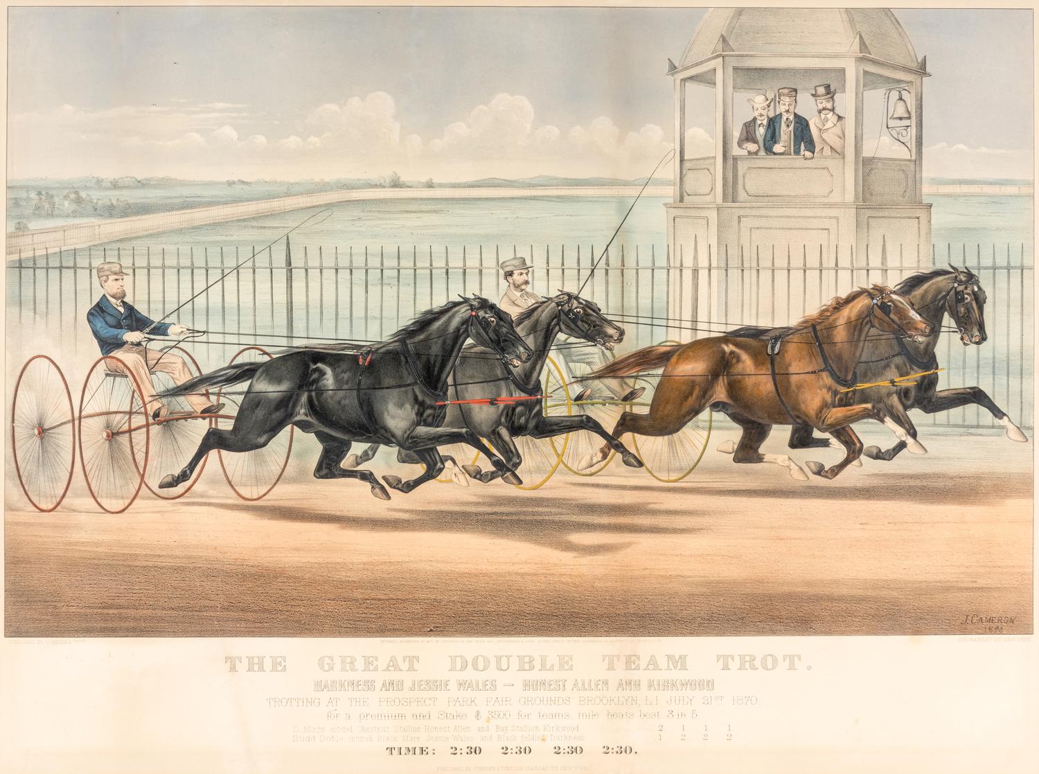 [HORSE RACING SCENES] -- CURRIER and IVES, publishers -- After John Cameron, J. McAuliffe, or Louis Maurer