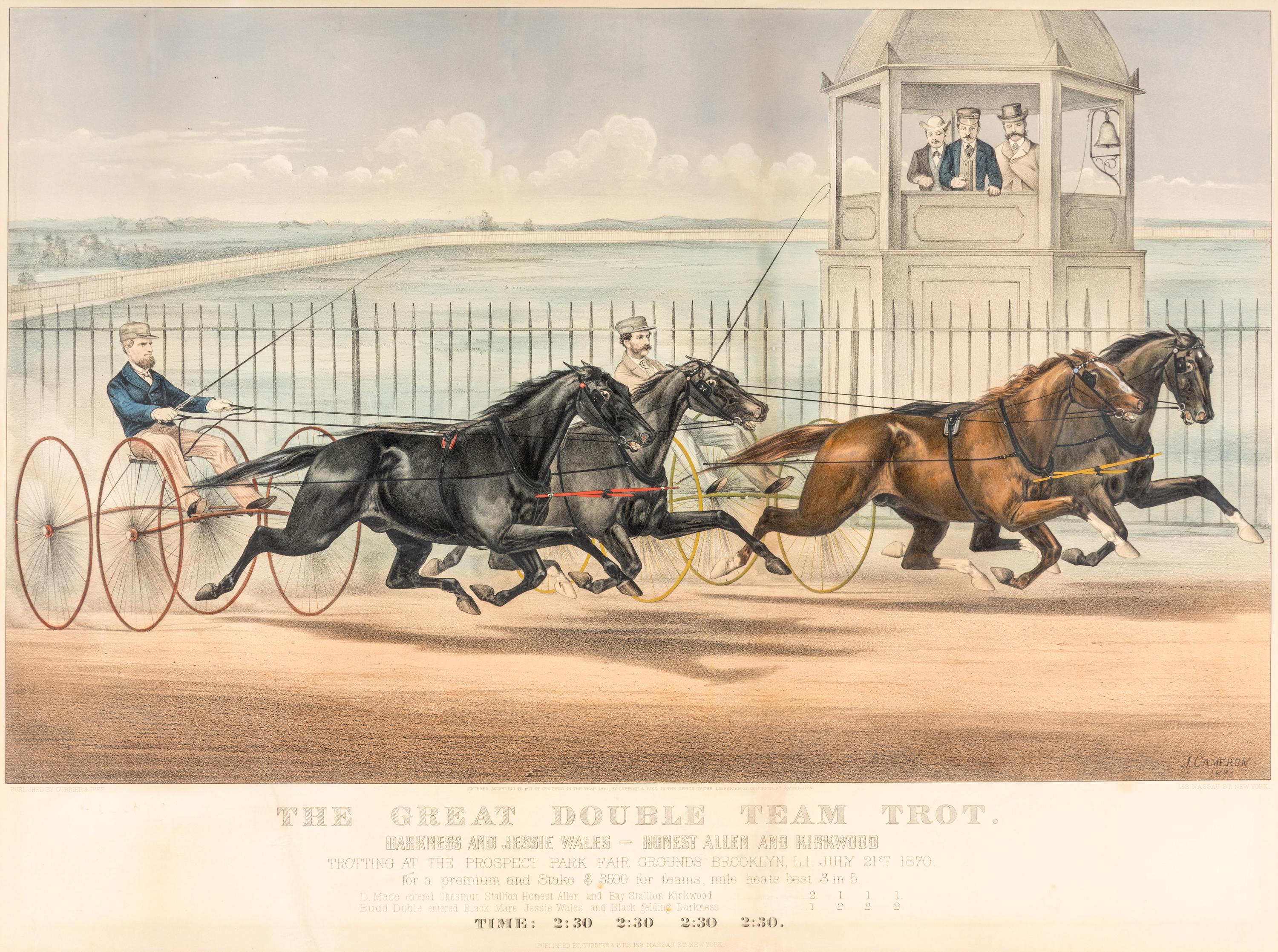 [HORSE RACING SCENES] -- CURRIER and IVES, publishers -- After John Cameron, J. McAuliffe, or Louis Maurer