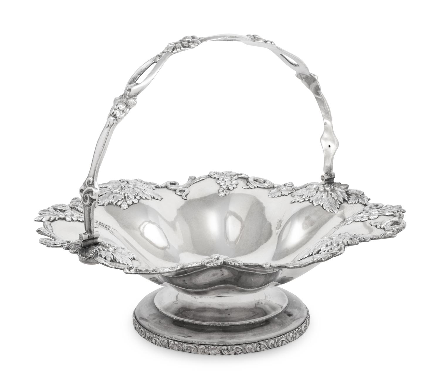A Polish Silver-Plate Fruit Bowl