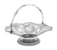 A Polish Silver-Plate Fruit Bowl