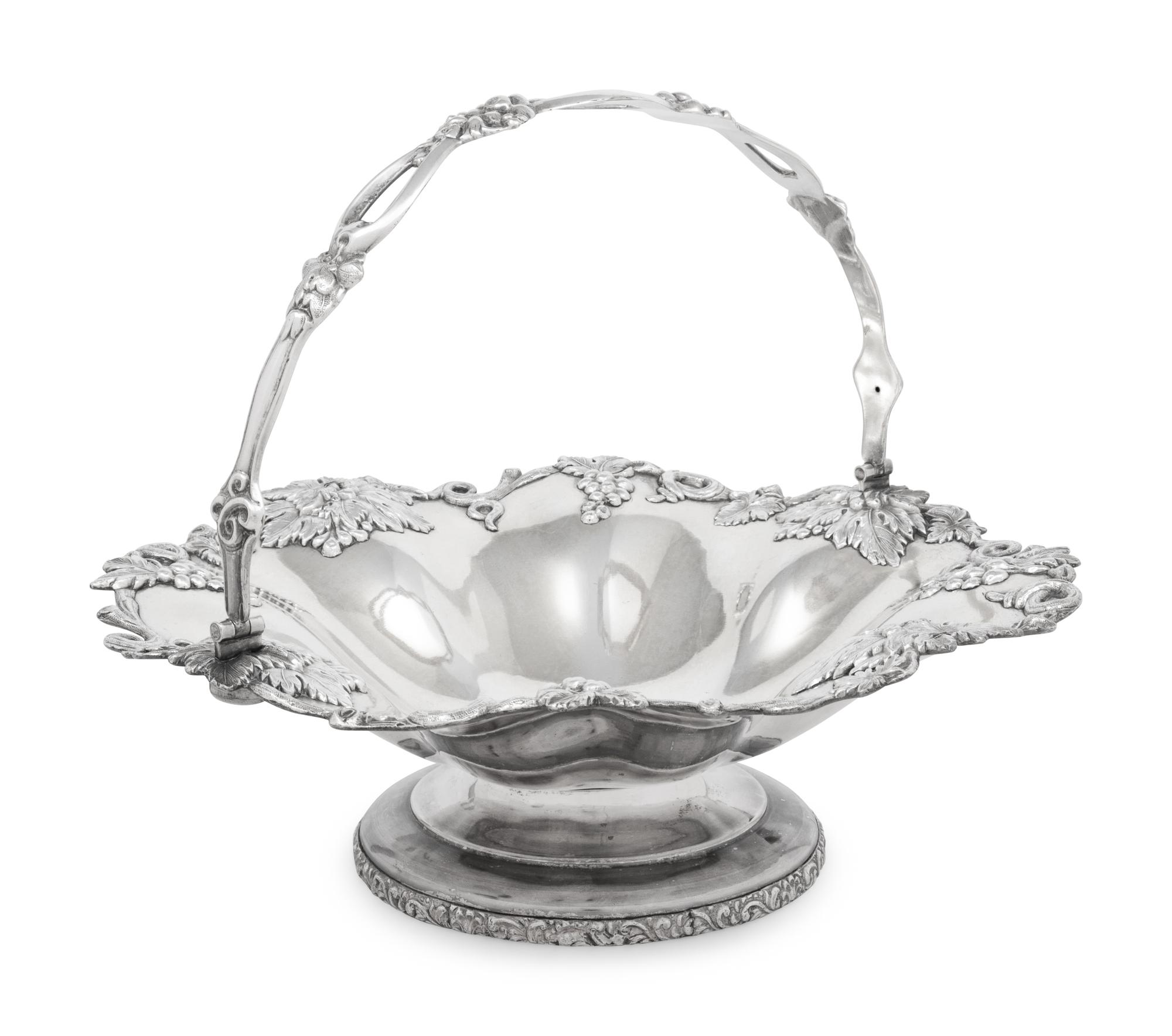 A Polish Silver-Plate Fruit Bowl